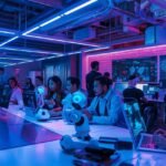 People earning passive income through AI side hustles in 2025 using advanced technology and digital automation