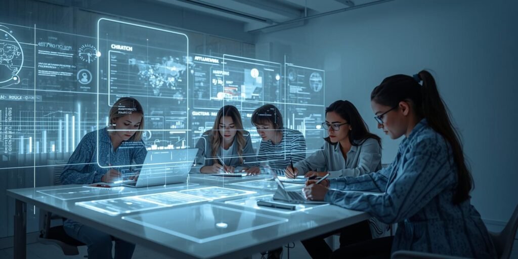 AI tools for students in 2025 shown on modern digital study setup